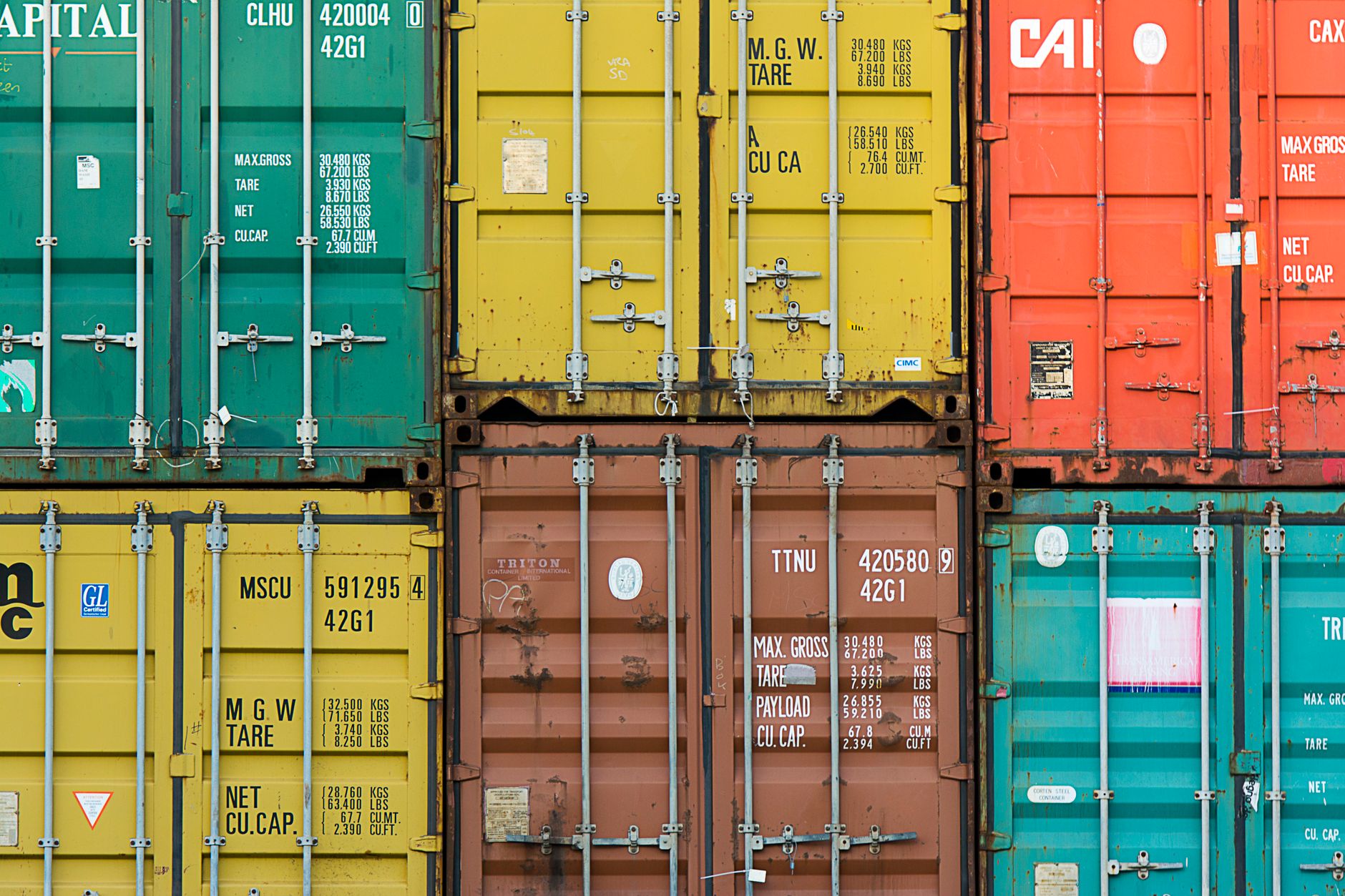 Contenedores y cajas de exportación preparadas para el transporte de mercancía intracomunitaria